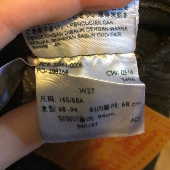 Levi’s straight leg black wash deim - Picture 3 of 3